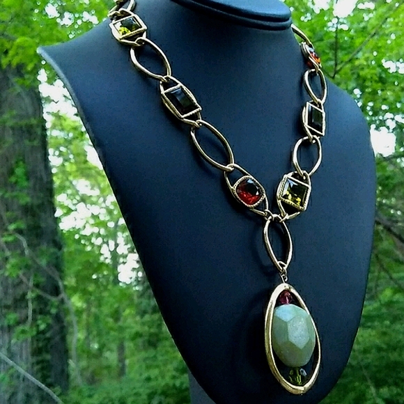 VHTF Swarovski REAL Gemstone Drop Station Çrystal - Picture 3 of 16